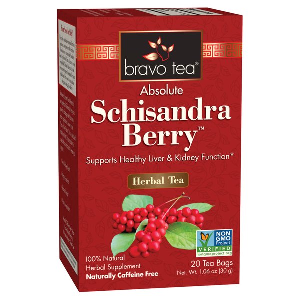 Bravo Tea Absolute Schisandra Berry Herbal Tea Caffeine Free, 20 Tea Bags
