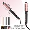 5 in 1 Curling Iron Instant Heat Up Hair Curling Wand Set with Curling Brush and 4 Interchangeable Ceramic Curling Wand, Dual Voltage Curling Iron with Glove & 2 Clips (Curling Wand （1.5" ）)