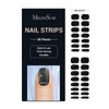 MelodySusie Semi Cured Gel Nail Strips (White French)- Works with Any Nail Lamps, Salon-Quality, Long Lasting, Easy to Apply & Remove - Includes 30Pcs, 2 Prep Pads, Nail File & Wooden Stick