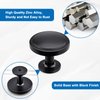 WEAVERBIRD 10 Pack Black Cabinet Knobs, 30mm/1.2" Round Cabinet Knobs Modern Cabinet Hardware, Zinc Alloy Round Knobs Kitchen Cupboard Drawer Knobs, Closet Door Knobs, Black Knobs