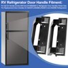 3316882900 RV Refrigerator Door Handle Holder Grip Compatible with 3316882.900 S,Std Dr Handle Combo-6/8 Amii DM2672, DM2682, DM2872, DM2882 Refrigerators with Airing Cards - 2 Pack Black Hardware