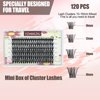 Lash clusters, DIY false eyelashes 120 PCS Individual Lashes, 30D 10-16MM MIX Eyelash Extension Kit, D Curl False Eyelashes At Home