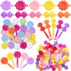 Janinka 72 Pieces Self Hinge Hair Barrettes for Girls Plastic Hair Barrettes 80s 90s Hair Clip Pins Cartoon Hairpin Colorful Cute Hair Barrette Hair Clip for Toddler Girls (Multicolor,Delicate)