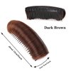 Generic 3PCS Invisible Fluffy Hair Pad, Portrayi Invisible Fluffy Hair Pad, Hair Bun Invisible False Hair Clip, Fluffy Hair Pad Styling Insert Tool, brown