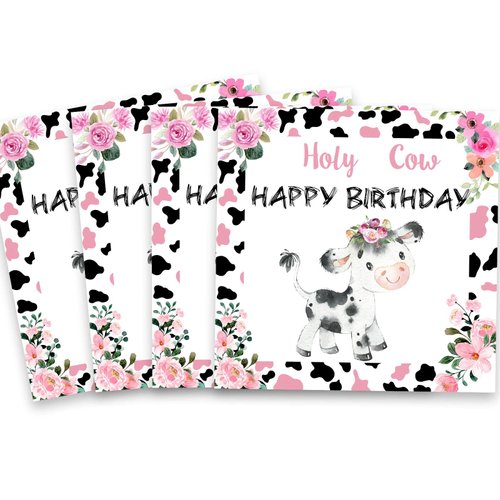 60 Pcs Holy Cow Party Paper Napkins Moo Moo Party Decorations Pink Cow Disposable Paper Napkins for Farm Animals Cow Theme Girls Baby Shower 1st 2nd 3rd 4th Birthday Party Supplies Decorations