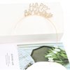 Ondder Gold Happy Birthday Headband for Women Shiny Happy Birthday Crown Tiara for Girls Birthday Girl Headband Rhinestone Happy Birthday Tiara Headband for Birthday Partty Decorations