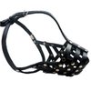 Secure Leather Mesh Dog Basket Dog Muzzle #11 Black - Pit Bull, AmStaff (Circumference 12", Snout Length 3.5")