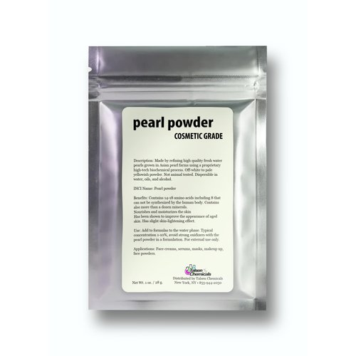 Pure Pearl Powder DIY Cosmetic Grade Pearl Powder For Face, Making Face Mask, Cream And Lotion by Talsen Chemicals (1 Ounce / 28 gram)