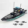 City Police Speed Boat Building Blocks Sets,City Fire Rescue Boat、Guard Boat 、Patrol Boat,Creative Building Bricks Compatible with Lego, Fun Gift or Pretend Play Toy for Kids (Speedboat-01 93PCS)