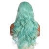 Karissa Hair Green Blue Lace Front Wigs for Women Body Wavy Soft Green Realistic Synthetic Wig with Natural Hairline Ice Green Long Lace Wigs for Cosplay Makeup 24 Inch