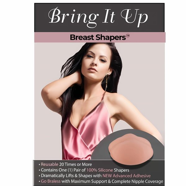 Bring It Up Push Up Sticky Bra, Breast Lifters, Breast Shaper, Adhesive Bra, Nipple Cover, Pasty, Cup Size C and D, Nude