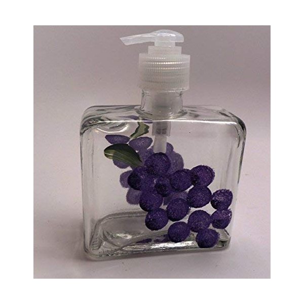 Hand Painted Grape soap or lotion dispenser