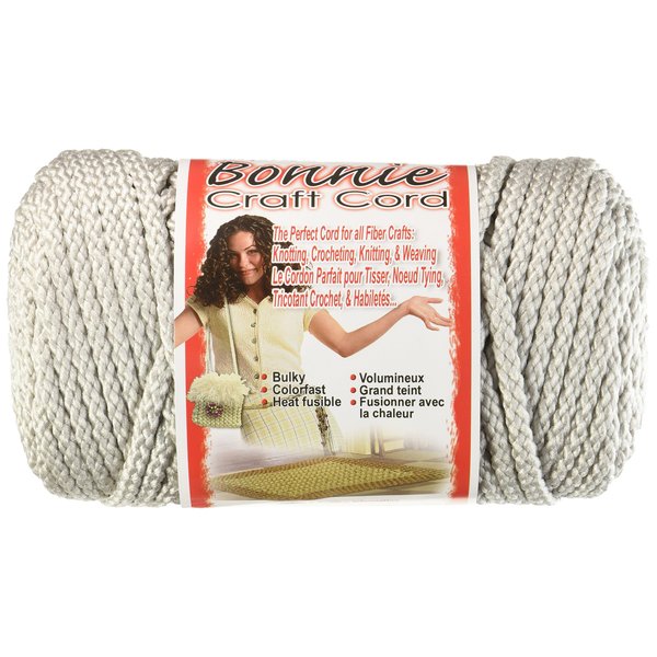 Pepperell Bonnie Macrame Craft Cord 6mmX100yd - Shadow Gray