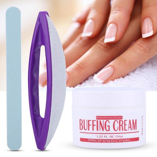 3Pcs/Set Nail Art Buffing Cream Nail Brush Buffer Varnish Polishing Strip Nail Art Trim Nail Grinder File