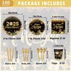 140Pcs, Happy New Year Party Decorations New Year Eve Party Supplies New Year Plates and Napkins 2025 New Year Party Dinner Plates New Years Eve Party Decorations, Serves 20 Guest