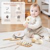 Toddler Musical Instruments | Baby Musical Toys Wooden Toys Educational Toys for Toddlers | Neutral Color Musical Instruments Set | Early Learning Music Toys for Boys Girls Gift