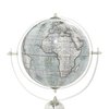 Deco 79 43486 Decorative Globe with Stainless Steel Stand, 6"L x 9"W x 11"H, Brown
