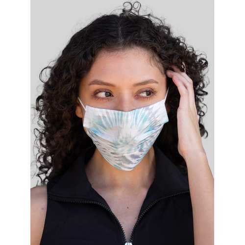 Juicy Couture 3-Ply Disposable Face Masks Gray Solid/Tie Dye Travel Pack (10 Masks)
