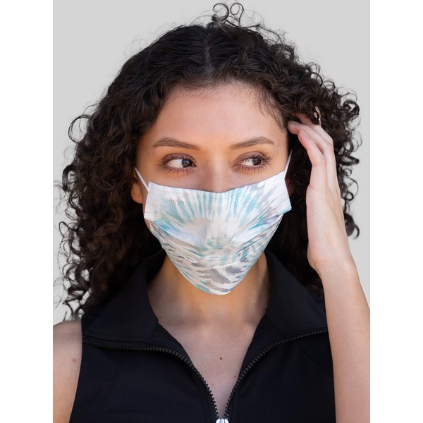 Juicy Couture 3-Ply Disposable Face Masks Gray Solid/Tie Dye Travel Pack (10 Masks)