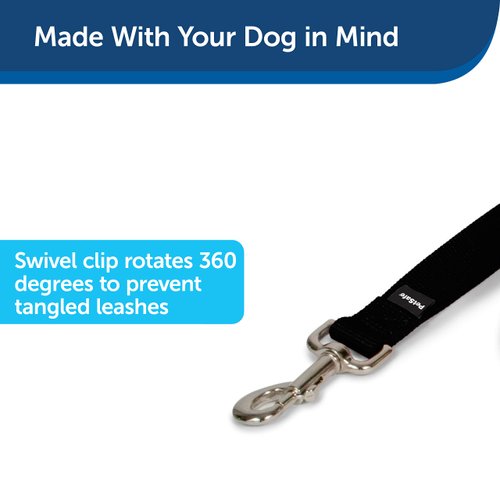 PetSafe Nylon Dog Leash - Strong, Durable, Traditional Style Leash with Easy to Use Bolt Snap - 3/8 in. x 6 ft., Black