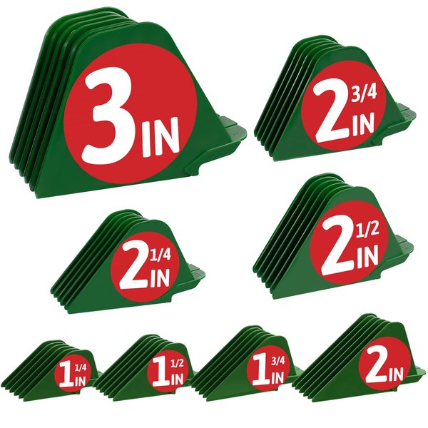 3 Inch Clipper Guards, Hair Clipper Guide Combs Premium for Wahl Clippers Mega Cutting Guides/Combs with 8 Cutting Lengths from 1.25-3 Inch Fit Most Size Wahl Clippers (8pcs From 1.25-3 Inch, Green)