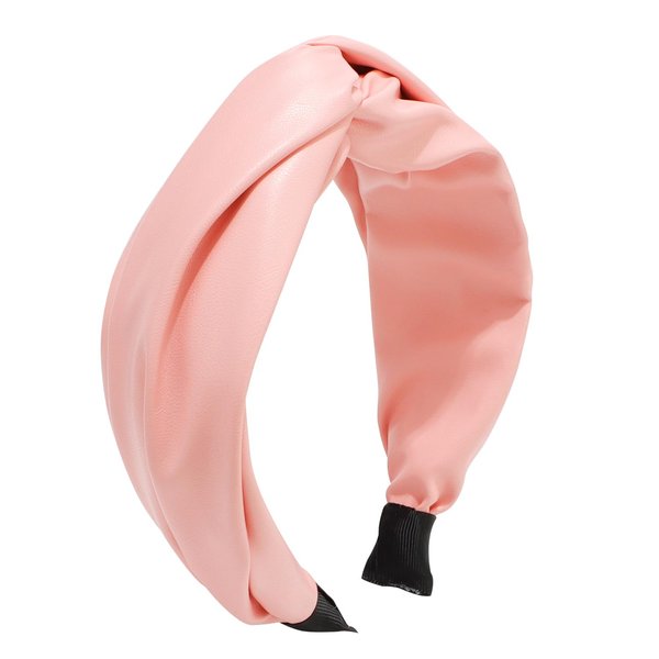 Aprince Twist Knotted Headband for Women Hair Wraps Bands Leather Headbands for Women Pink Leather Headband Women Headband Fashion Top Knott Headband for Girls