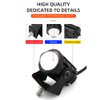 2pcs Super Bright 24W LED Two-Color White Amber Spotlight + 2pcs ON-ON-OFF Switch, Waterproof auxiliary Motorcycle Headlight Fog Light, Universal For Car Truck ATV Offroad SUV Driving Work Spot Lamp