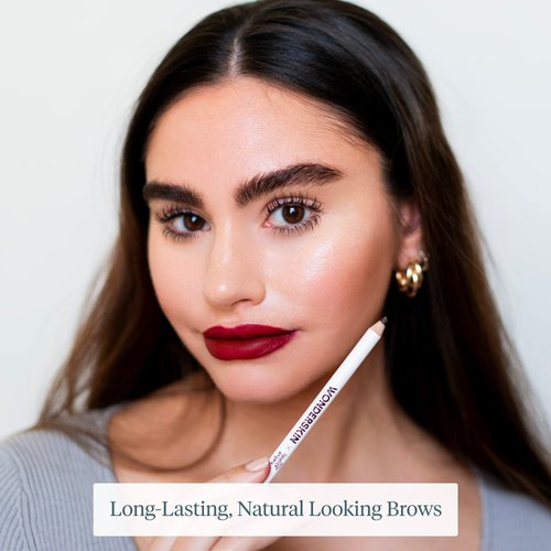 WONDERSKIN Eyebrow Pencil, Brow Pencil for Natural Looking Brows, Brown Eye Makeup, Long Lasting Eyebrow Pomade (Brunette)