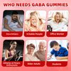 XIAAN GABA Gummies 1000mg for Kids & Adults, Chewable GABA Supplements with L Theanine 5-HTP Ashwagandha Vitamins B6,B12,D3 for Calm & Zzz, Sugar-Free/Vegan, Strawberry Flavor 60 Count