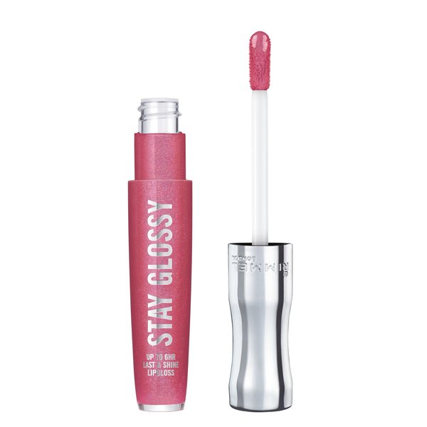 Rimmel Stay Glossy Lip Gloss - Non-Sticky and Lightweight Formula for Lip Color and Shine - 123 Back Row Smooch, .18oz