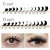 COZBIRD Classic Eyelash Extensions Supplies Individual Lashes Single 0.07mm D curl 11mm Premium Faux Mink Soft Matte Black Handmade