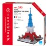 nanoblock - World Famous Buildings - Paris, Banks of The Seine Tricolor ver., Sights to See Series Building Kit
