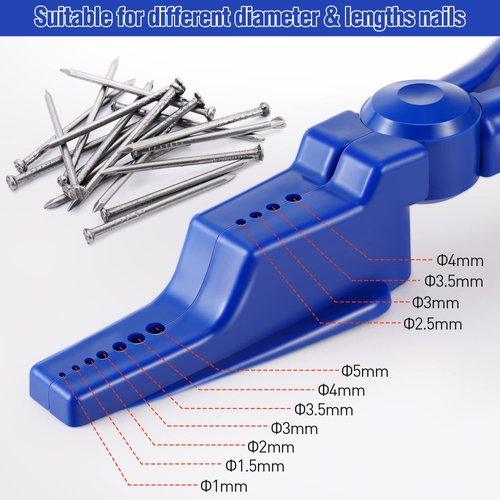 2 Pcs Nail Holder for Hammering, Plastic Pliers, Finger Safe for Hammer Nails in Slip Joint Pliers, Finishing Nails Pliers Keeps Fingers Safe, Basic Repair and Woodworking Joint Pliers