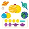 PlayDough Tools for Kid, Planets Theme Dough Set with 5 Color Doughs 8 Planets and a Rolling Pin, Best Art Toys Gift for Age 3+