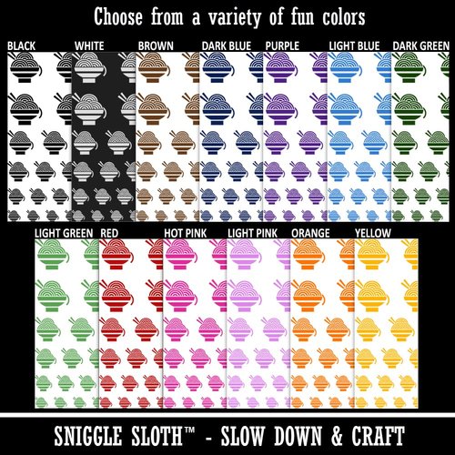 Delicious Ramen Noodles with Chopsticks Temporary Tattoo Water Resistant Fake Body Art Set Collection - Light Green (One Sheet)