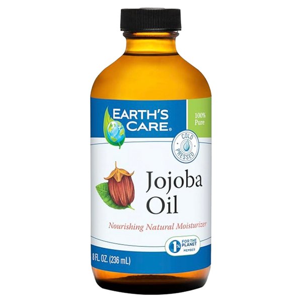 Earth’s Care Jojoba Oil - 100% Pure Jojoba Oil for Hair, Skin and Nails - Cold Pressed - Nourishing Natural Moisturizer - 8 FL OZ