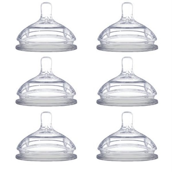 Comotomo Replacement Silicone Nipples, Fast Flow - 6 Pack