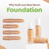 Mamaearth Glow Serum Foundation with Vitamin C & Turmeric for 12-Hour Long Stay- 02 Crème Glow - 30 ml