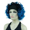 Lydell 12" Super Curly Wigs Ombre Black Blue Hair Synthetic Headband Wigs (1+T4330)