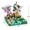 COZYMASS Architecture River Windmill Building Model Kit Micro Block Set Mini Blocks 600+ PCS with 2 Figure