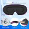 Sleep Mask for Women Men, 3D Contoured Blindfold 100% Blockout Light Eye Mask for Sleeping, Upgraded Eye Cover with Adjustable Strap, Eye Pillow Soft Comfy Eye Shade for Nap Travel Night Shift,Purple
