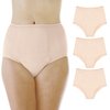 Wearever Women's Incontinence Underwear for Bladder Control with Super Absorbency - Reusable & Washable Leak Proof Underwear for Women - (Pack of 3) (Beige) (1X) (Fits Hip 43-44")