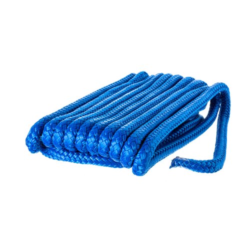 Attwood 117607-7 Premium Double Braided Nylon Dock Line, 3/8-Inch Thick, 20 Feet Long, Pre-Spliced One End, Blue