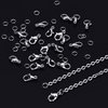 Outus 33 Feet Necklace Chains Stainless Steel DIY Link Chain Necklaces with 20 Lobster Clasps and 30 Jump Rings for Jewelry Making (1.5 mm Wide)
