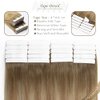 Lacer Best Tape in Hair Extensions Human Hair 14 Inch Color Chocolate Brown to Light Golden Brown Silky Straight Double Sided Seamless Skin Weft Hair Extensions Tape in for Woman 50g 20pcs