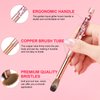 Saviland 7PCS Acrylic Nail Brush Set: Rose Gold Acrylic Brushes for Acrylic Application Acrylic Powder Acrylic Nail Kit Nail Brushes for Nail Art Acrylic Nail Salon Size#4/6/8/10/12/14/16
