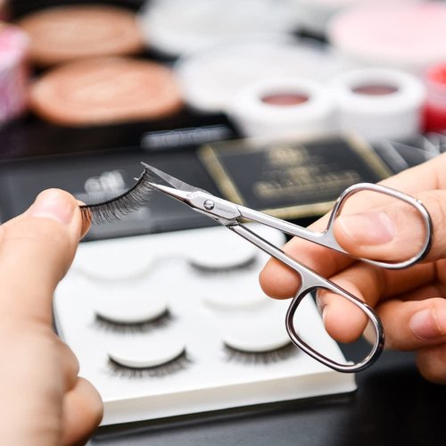 JARVISTAR Extra Fine Small Nail Scissors, Multipurpose Stainless Steel Cuticle Manicure Beauty Pedicure Grooming for Women, Fingernail, Toenail, Eyelash, Eyebrow, Dry Skin, Curved Blade 3.66 Inch