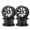 MOHERO 2.2” Alloy Beadlock 1/10 RC Wheel Rims For RC Crawler Axial Wraith Car (Black)