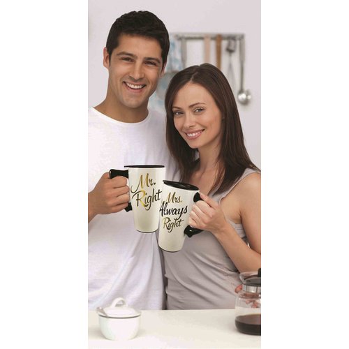 Spoontiques - Ceramic Travel Mugs - Owls Cup - Hot or Cold Beverages - Gift for Coffee Lovers