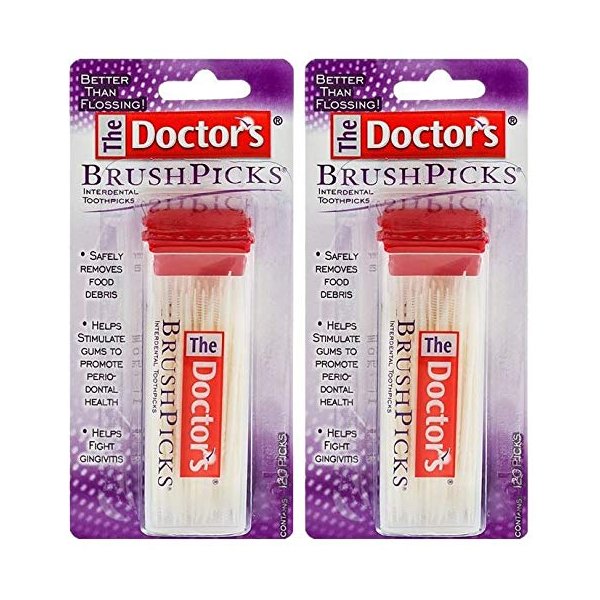 The Doctor's Brushpicks, Interdental Toothpicks, 120 Count (Pack of 2)